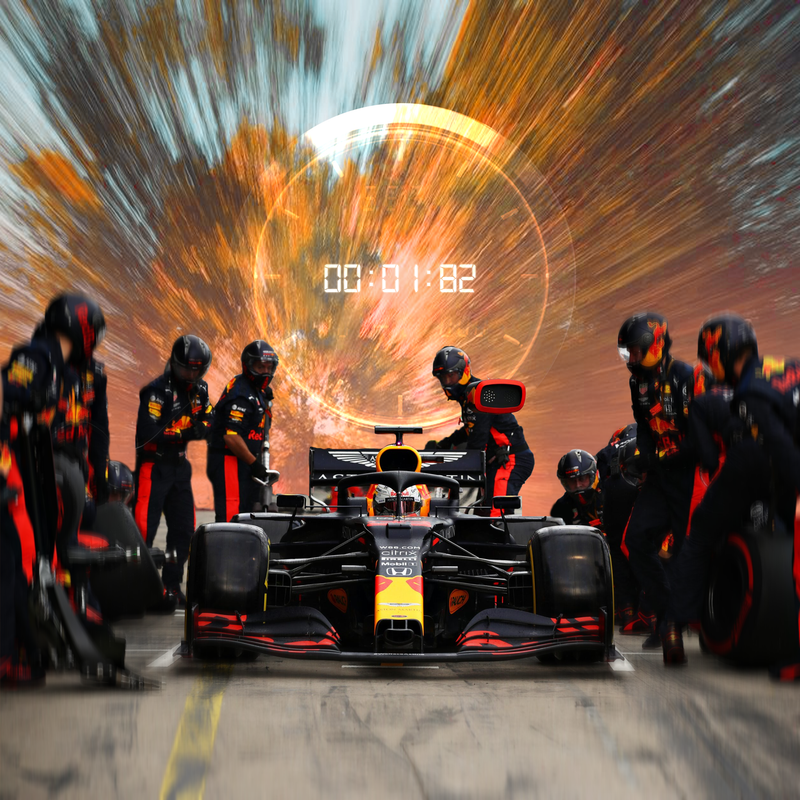 Toile F1 Verstappen x Red Bull Une Seconde Pour Régner, vue 2