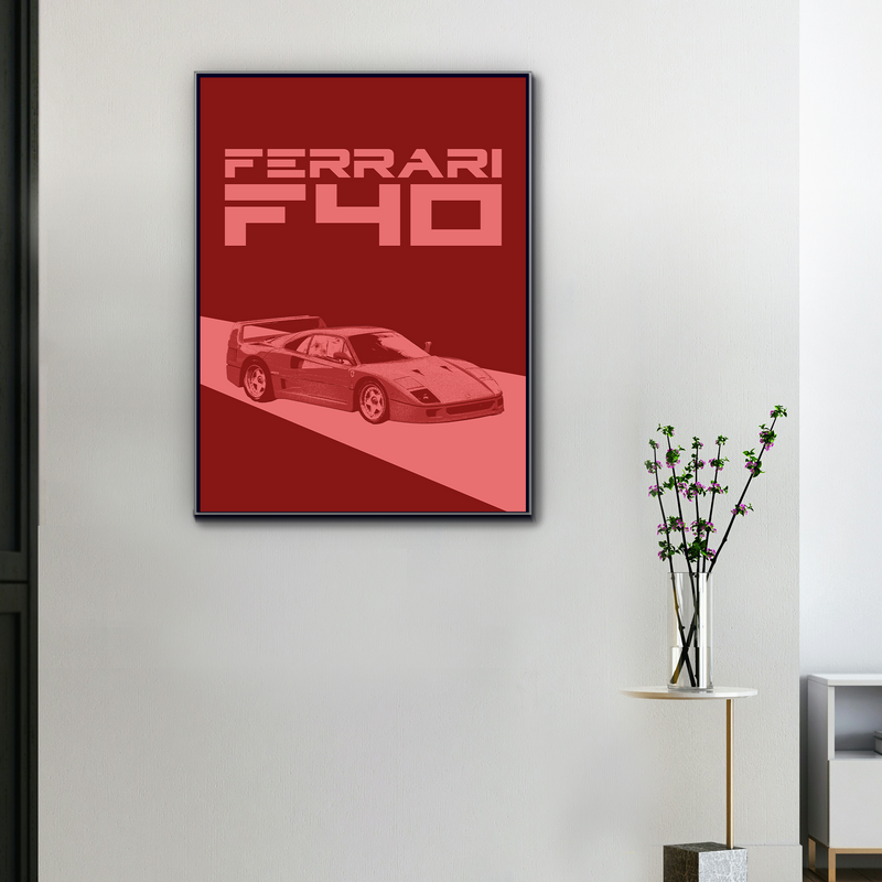 Toile Ferrari F40 – Rouge Monolithe, vue 1