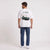 T-shirt Jaguar D-Type Le Mans N°6 Born for Le Mans blanc vu de dos