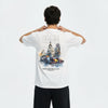 T-shirt F1 MADRING Circuit de Madrid Espagne blanc vu de dos – visuel du nouveau tracé semi-urbain madrilène avec skyline