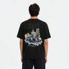 T-shirt F1 MADRING Circuit de Madrid Espagne noir vu de dos – visuel détaillé du circuit et skyline madrilène