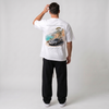 T-shirt blanc oversize Riviera Overboost avec print dos McLaren P1, vue full look