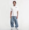 T-shirt blanc Chevy Nova 1968 coupe oversize, vu de face