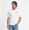 Vue de profil du t-shirt Dodge Charger blanc 1970