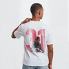 T-shirt blanc Esteban Ocon avec design numéro 31 et pilote Alpine F1 imprimés dans le dos