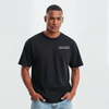 T-shirt noir Lando Norris Signature Edition porté par mannequin, vue de face simple avec logo Tourismo Clothing