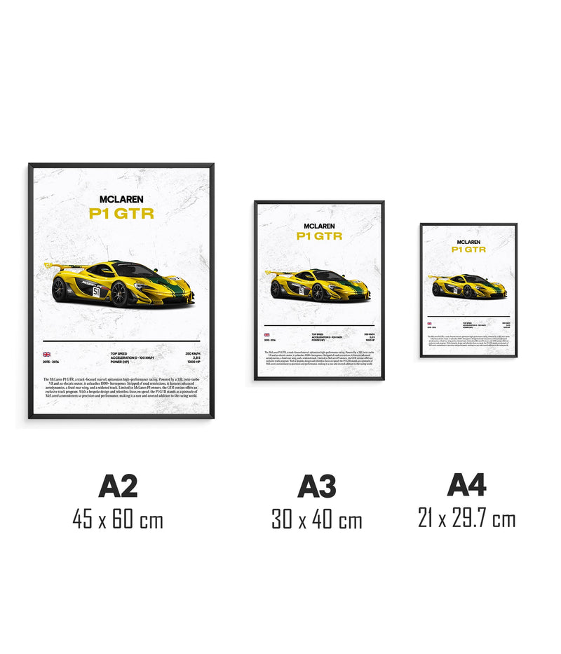 Poster McLaren P1 GTR, vue 3