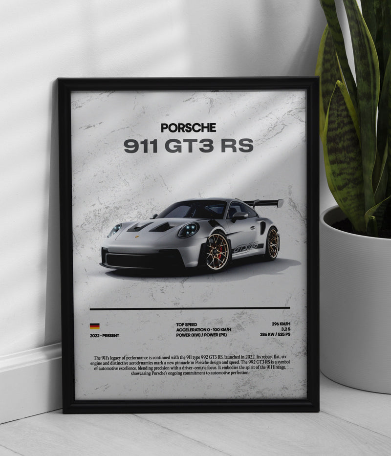 Poster Porsche 911 GT3 RS, vue 1