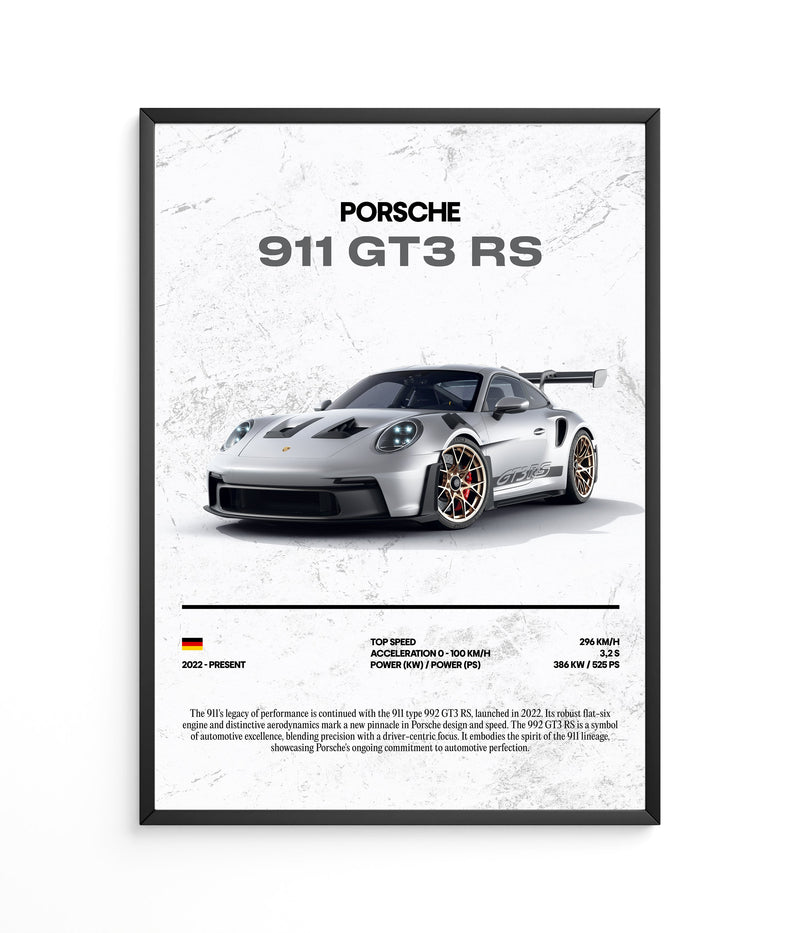 Poster Porsche 911 GT3 RS, vue 2