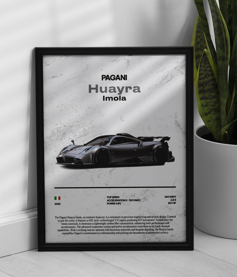 Poster Pagani Huayra Imola, vue 1